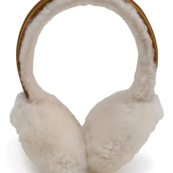 *** Reserved*** UGG Chestnut Real Shearling Suede Earmuffs NWT - Picture 6 of 9